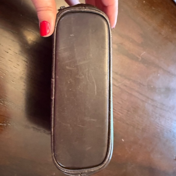 Dooney & Bourke Croc-Embossed Leather cosmetic Pouch Brown - Picture 12 of 15